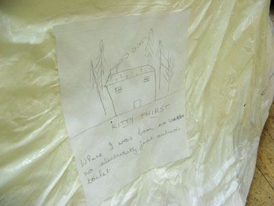 Some of the hand-made drawings about ideas of "home".